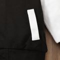 Baby Boy/Girl Letter Design Button Front Long-sleeve Baseball Jacket Black