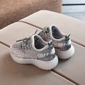 Toddler / Kid Fly- Knitted LED Athletic Shoes Light Grey image 2