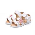 Toddler Girl Pretty Floral Decor Solid Sandals White image 1