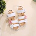 Toddler Girl Pretty Floral Decor Solid Sandals White image 3