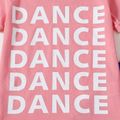 'DANCE' Letter Print Tee and Galaxy Print Pants Athleisure Set for Toddlers/Kids Pink