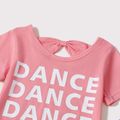 'DANCE' Letter Print Tee and Galaxy Print Pants Athleisure Set for Toddlers/Kids Pink