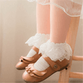 Baby Girl Lace Ruffle Socks White image 2