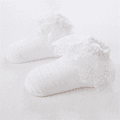 Baby Girl Lace Ruffle Socks White