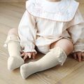 Baby / Toddler Lace Ruffled Antiskid Middle Socks White image 2
