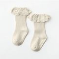 bambino / bambino pizzo increspato antiscivolo calzini medie Bianco image 4