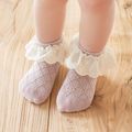 Baby / Toddler Lace Trim Textured Socks Pink image 2