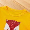 Baby / Toddler Fox Print Top and Striped Pants Set Yellow