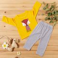Baby / Toddler Fox Print Top and Striped Pants Set Yellow image 1