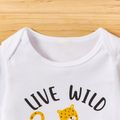Baby LIVE WILD AND BE FREE Tiger Print Romper White