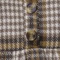 Toddler Girl Faux-two Button Design Plaid Tweed Dress Brown
