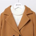 Kid Boy/Kid Girl Solid Color Lapel Collar Double Breasted Coat (Multi Color Available) Yellow
