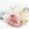 Baby / Toddler Solid Tulle Bowknot Decor Socks  White image 4