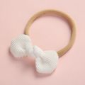 Pretty Bowknot Solid Hairband for Girls White image 1