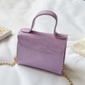 1-pack Solid Striped Bag for Girls Purple