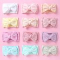 Solid Bowknot Hairbands for Girls Pink
