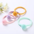4-pack Pure Color Flower Ball Hair Ties Hair Accessories for Girls Mint Green