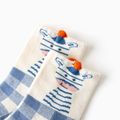 5-pairs Baby / Toddler Cartoon Animal Print Crew Socks Set Light Blue image 3