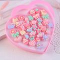 36Pcs Cartoon Decorative Rings with Jewelry Case for Girls (Pattern Random) Multi-color image 1