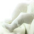 Baby / Toddler Comfy Bow Decor Tights for Girls White image 2