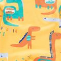 2-piece Kid Boy 100% Cotton Animal Dinosaur Letter Print Long-sleeve Tee and Solid Color Pants Set Ginger image 3