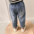 Toddler Girl/Boy Blue Ripped Denim Jeans with Pocket Blue