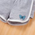 Toddler Girl Butterfly Print Shorts Grey image 3