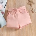 2-piece Baby / Toddler Girl Pretty Floral Embroidery Top and Solid Shorts Sets Pink image 5