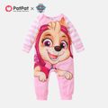 PAW Patrol Little Boy/Girl Striped Long-sleeve Graphic Jumpsuit Light Pink image 1