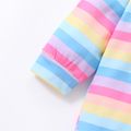Barbie Toddler Girl Stripe Sweatshirt Dress/ Floral Print Cotton Leggings Multi-color image 4