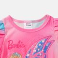 Barbie Toddler Girl Tie Dyed Long Puff-sleeve Pink Dress Pink image 4