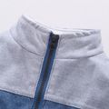 100% Cotton 3pcs Stripe Print Long-sleeve Baby Set Blue image 3