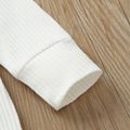 Baby Boy/Girl 95% Cotton Ribbed Long-sleeve Button Up Jumpsuit White image 5