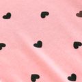 Kleinkinder Mädchen Quadratischer Kragen Lässig Langärmelig T-Shirts rosa image 4
