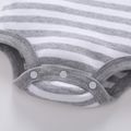 100% Cotton 3pcs Stripe Print Long-sleeve Baby Set Blue image 2