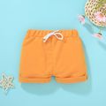 1pcs Baby Boy Cotton Summer Solid Knitted Pants Shorts Ginger