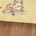 Toddler Girl Animal Giraffe Print Long-sleeve Tee Dress Champagne