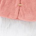 Toddler Girl Fuzzy Ear Design Duffle Coat Pink
