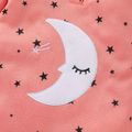 Baby Girl Moon Stars Print Button Design Hooded Long-sleeve Jumpsuit Pink image 5