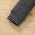 2pcs Baby Boy/Girl Colorblock Long-sleeve Sweatshirt and Trousers Set Grey image 5