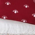 2pcs Baby Boy/Girl 95% Cotton Ribbed Short-sleeve Sun/Moon/Stars Print Top and Shorts Set Red