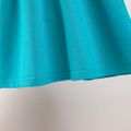 Toddler Girl Number Print Bowknot Design Long-sleeve Blue Sweatshirt Dress Blue