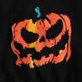 2pcs Toddler Boy Halloween Graphic Print Faux-two Pullover Sweatshirt and Pants Set Orange image 5