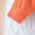 Baby Boy/Girl 95% Cotton Long-sleeve Colorblock Letter Embroidered Romper Apricot image 5