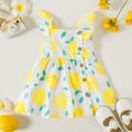 1pc Baby Girl Plaid&Lemon&Fruit Sweet Dress White image 1