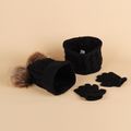 4-pack Baby / Toddler Pompon Knitted Beanie Hat and Scarf and Glove set Black