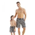Halter Leopard Print Matching Swimsuits Khaki