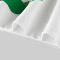 Kid Boy 100% Cotton Animal Dinosaur Print Colorblock Breathable Long-sleeve Tee White image 3