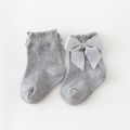 Baby / Toddler/ Kid Bowknot Decor Solid Color Socks Grey