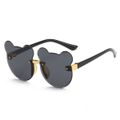 Baby / Toddler / Kid Cartoon Cat Ears Rimless Decorative Glasses (With Glasses Case) Dark Grey image 1